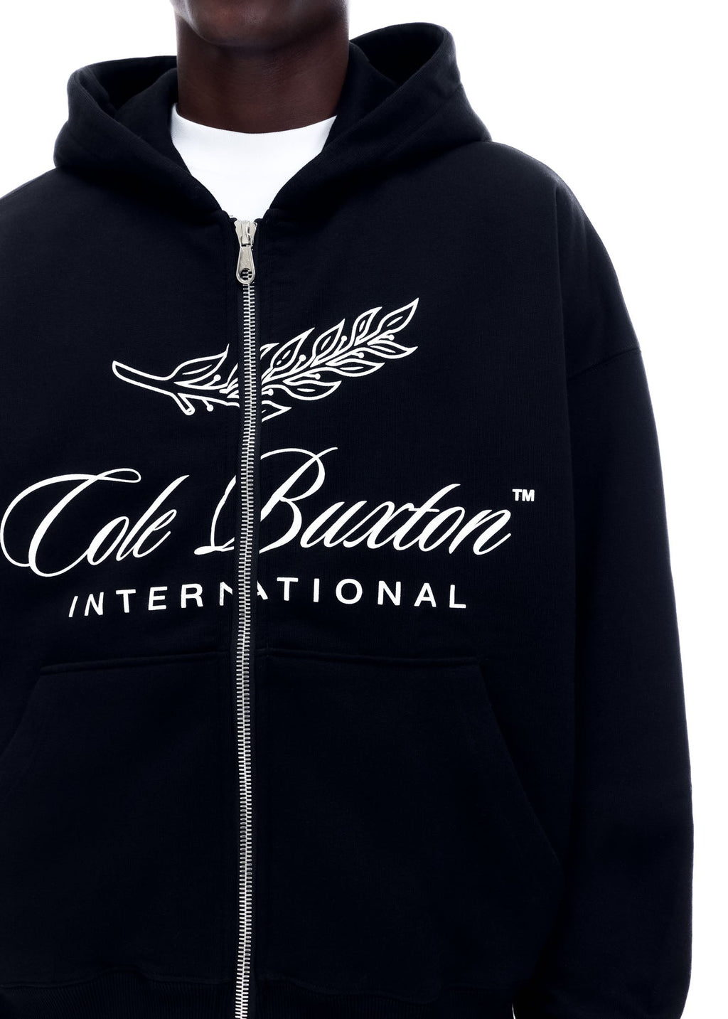 INTERNATIONALER HOODIE MIT REISSVERSCHLUSS – SCHWARZ