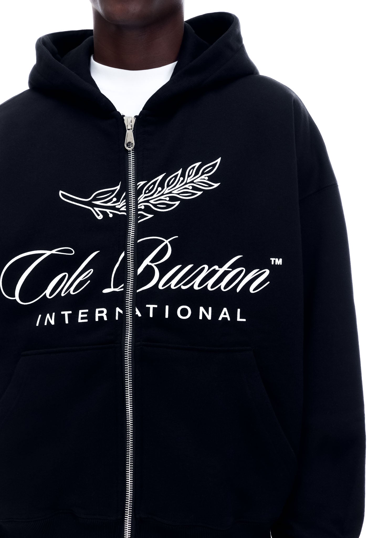 INTERNATIONALER HOODIE MIT REISSVERSCHLUSS – SCHWARZ