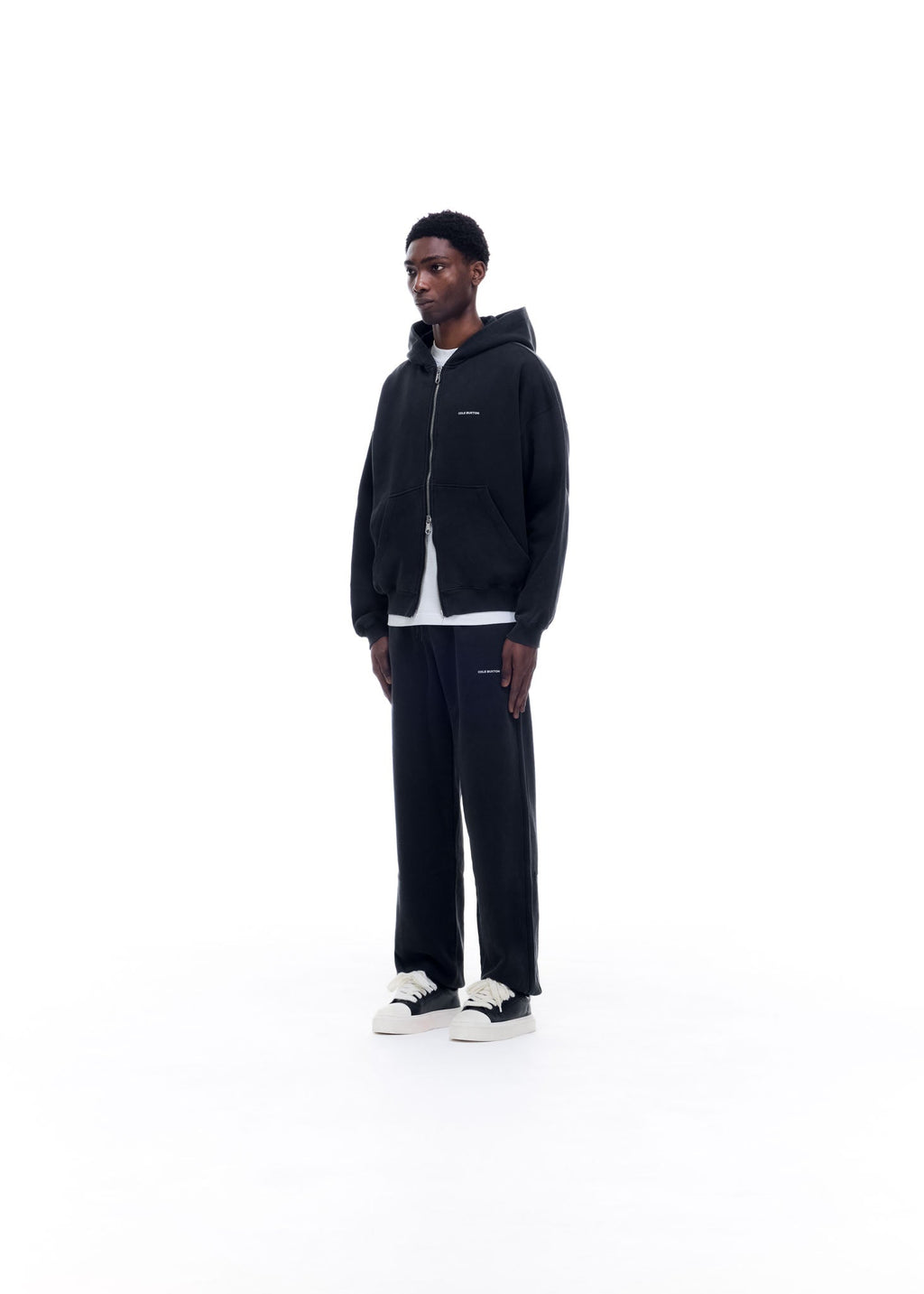MINI LOGO ZIPPER HOODIE - VINTAGE BLACK