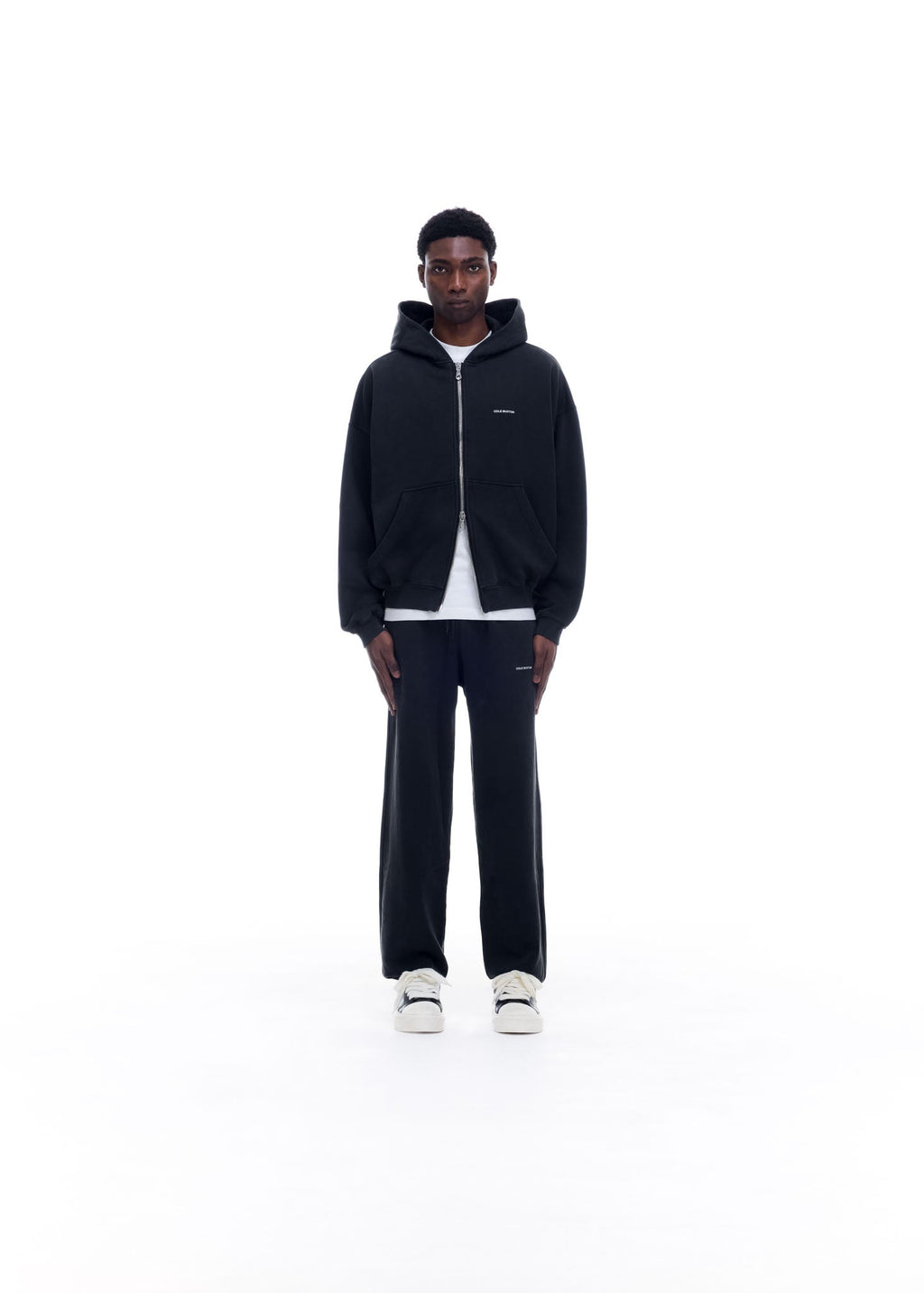 MINI LOGO ZIPPER HOODIE - VINTAGE BLACK