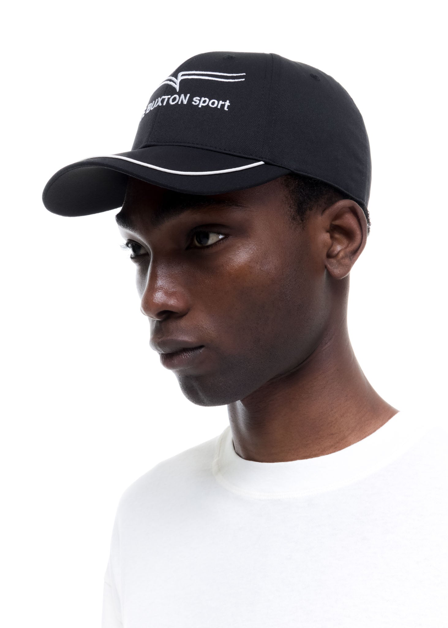 COLE BUXTON SPORT PIPED CAP - BLACK