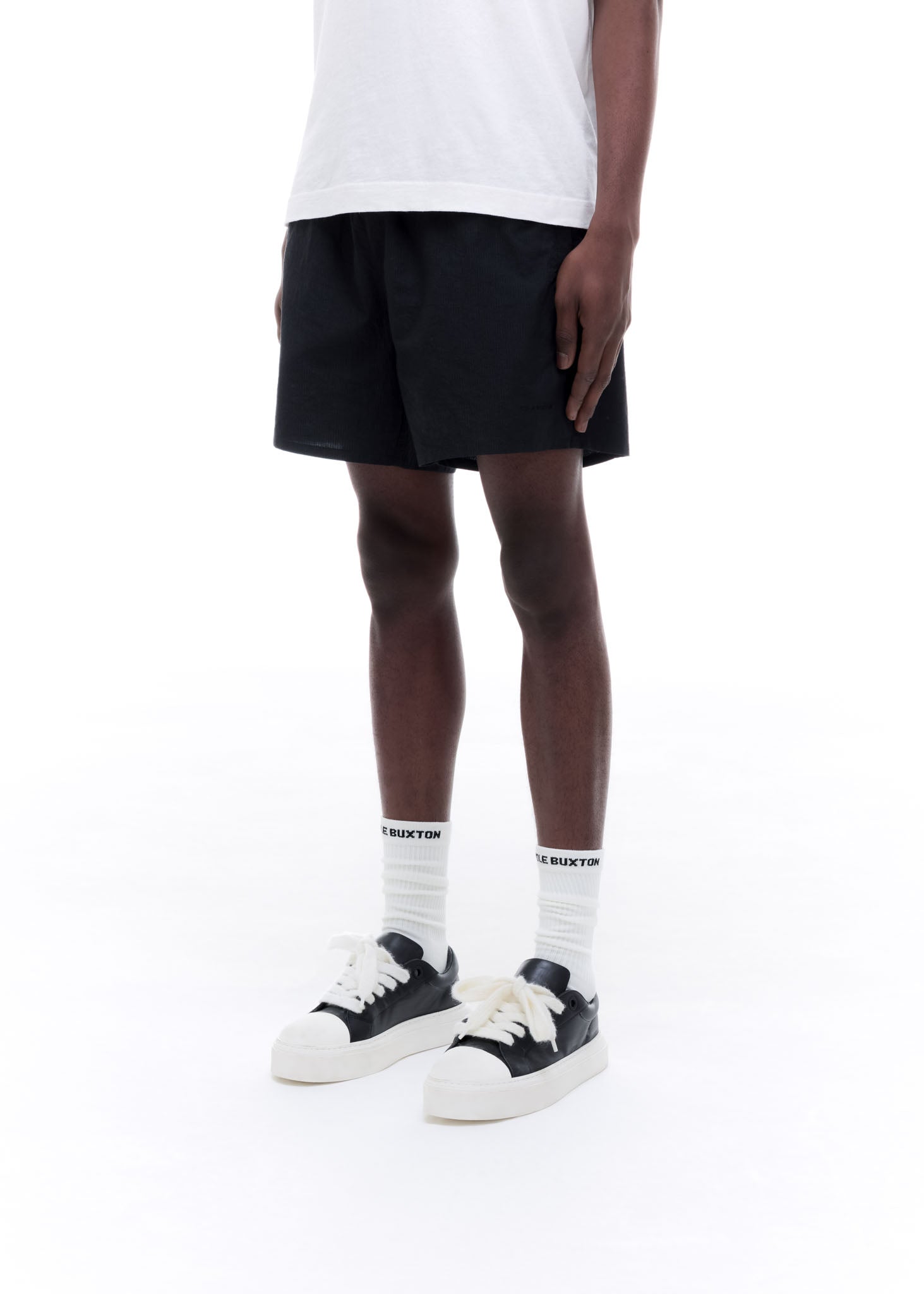 BRUSHED RIPSTOP SWIM SHORTS - BLACK
