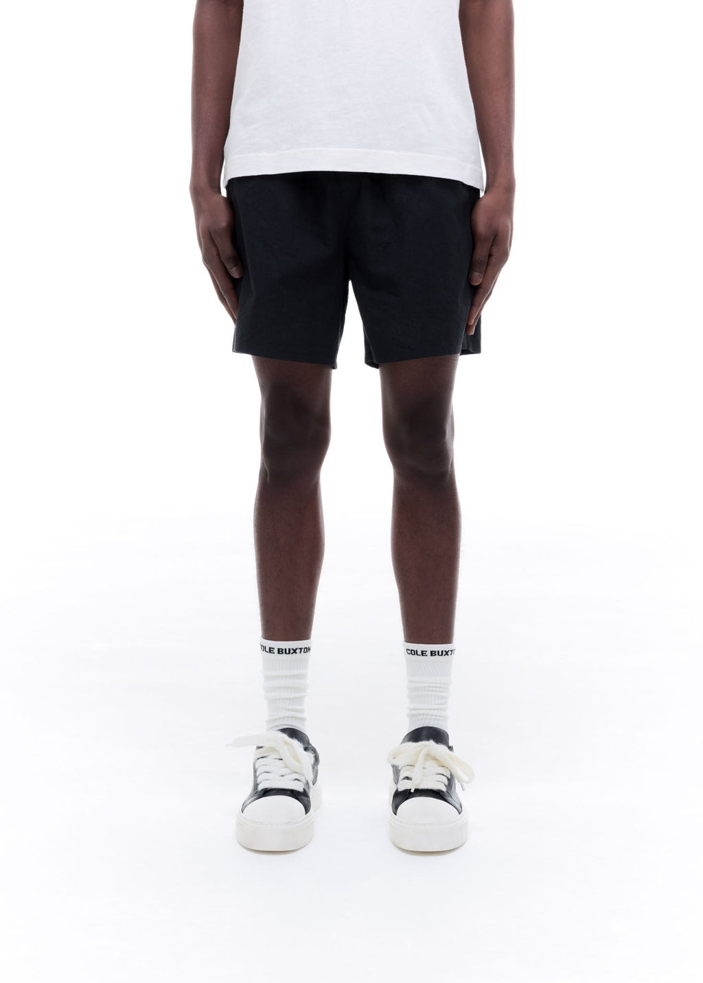 BRUSHED RIPSTOP SWIM SHORTS - BLACK