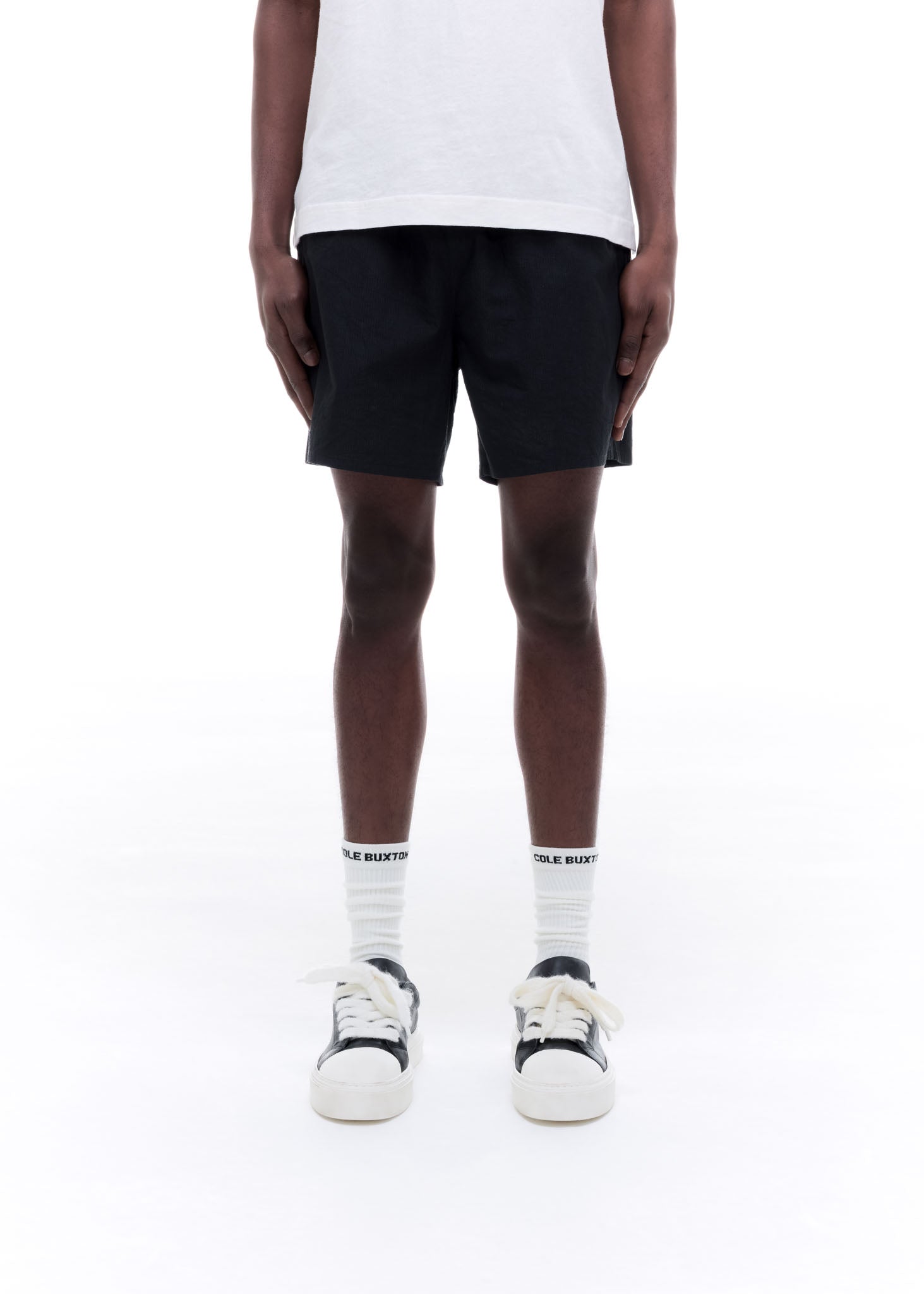 BRUSHED RIPSTOP SWIM SHORTS - BLACK
