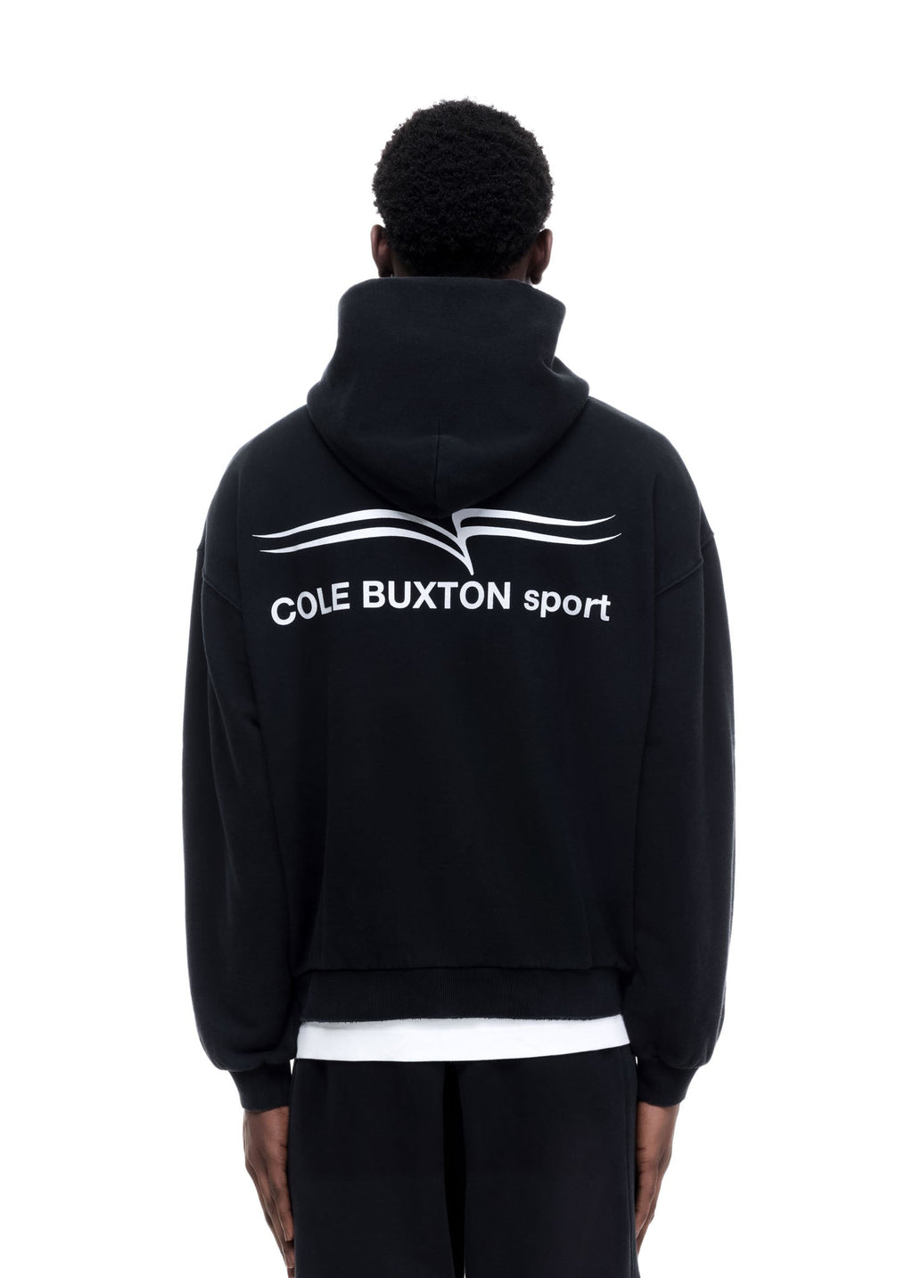 COLE BUXTON SPORT ZIPPED HOODIE - VINTAGE BLACK