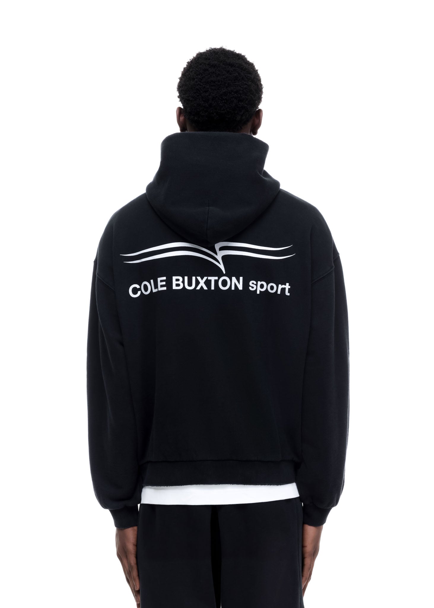 COLE BUXTON SPORT ZIPPED HOODIE - VINTAGE BLACK
