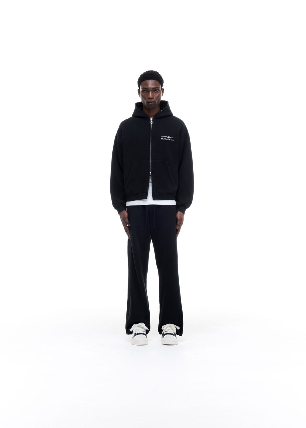 COLE BUXTON SPORT ZIPPED HOODIE - VINTAGE BLACK
