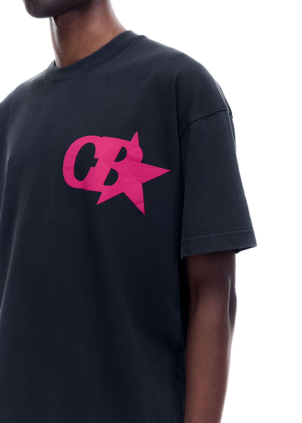 CB STAR T-SHIRT - VINTAGE BLACK / PINK