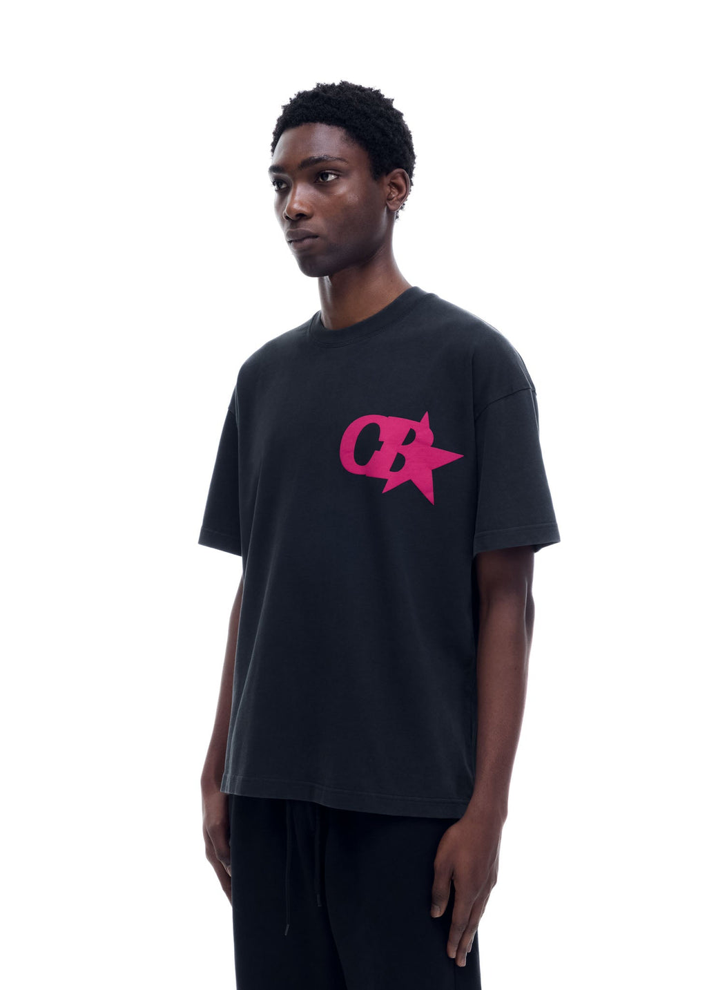 CB STAR T-SHIRT - VINTAGE BLACK / PINK