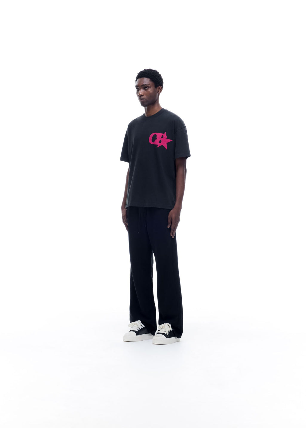 CB STAR T-SHIRT - VINTAGE BLACK / PINK