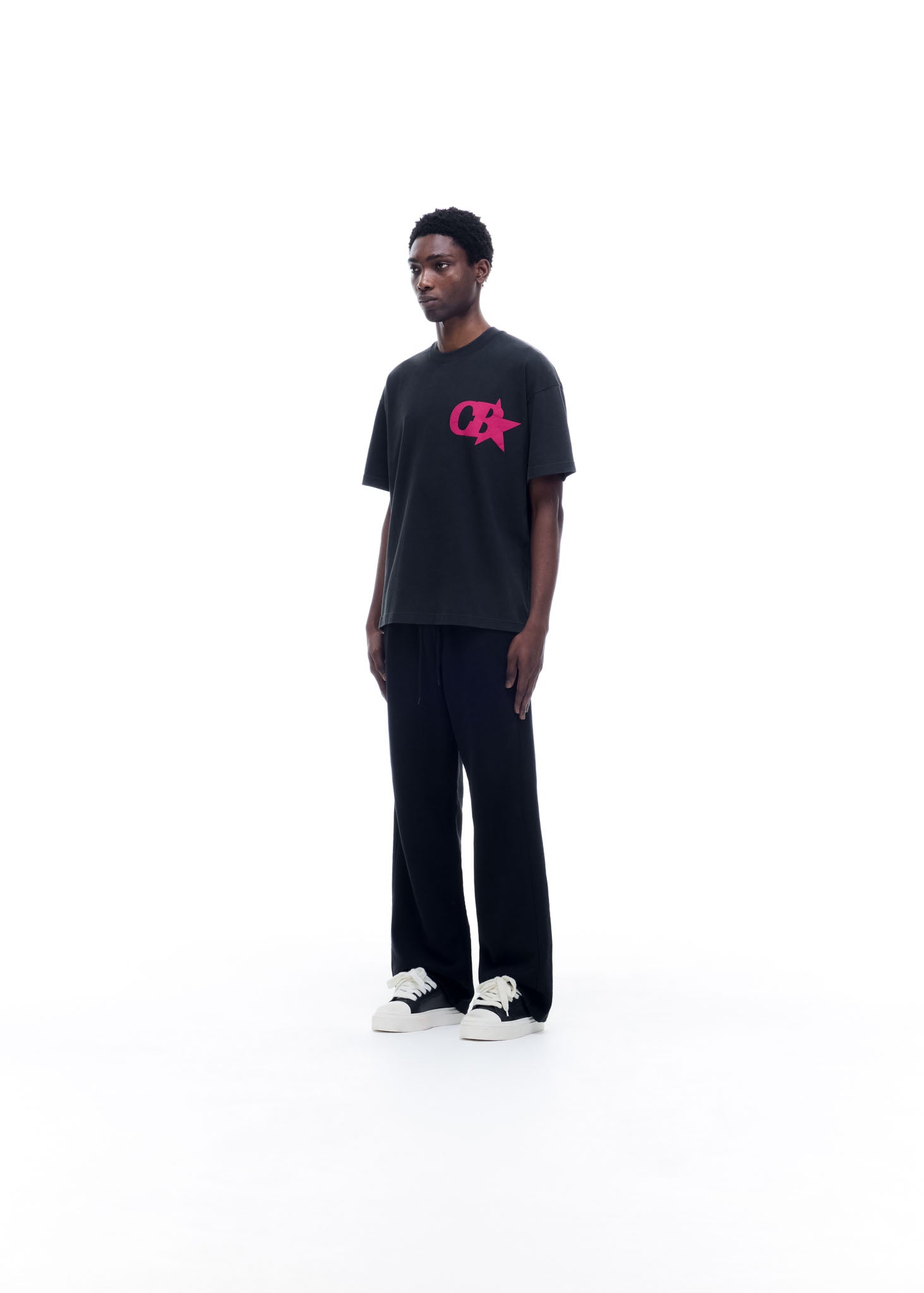 CB STAR T-SHIRT - VINTAGE BLACK / PINK
