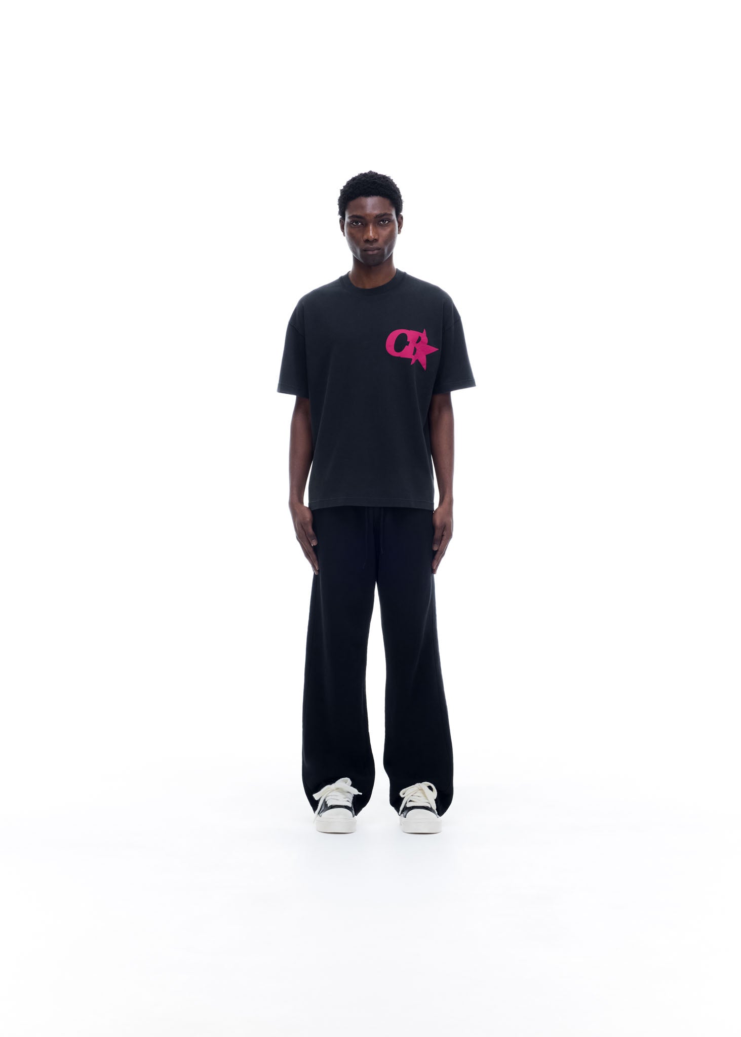 CB STAR T-SHIRT - VINTAGE BLACK / PINK