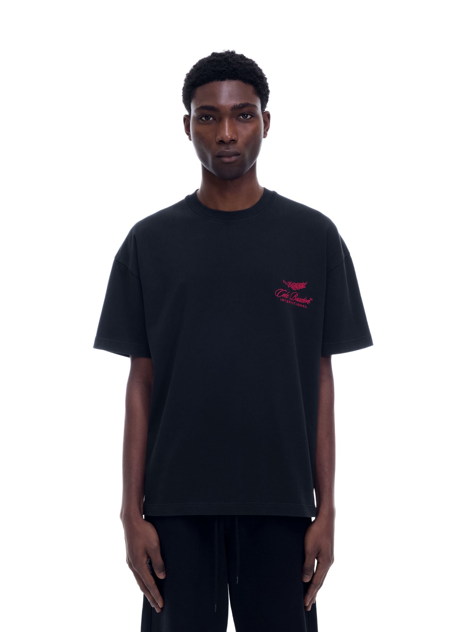 INTERNATIONAL T-SHIRT - VINTAGE BLACK / PINK
