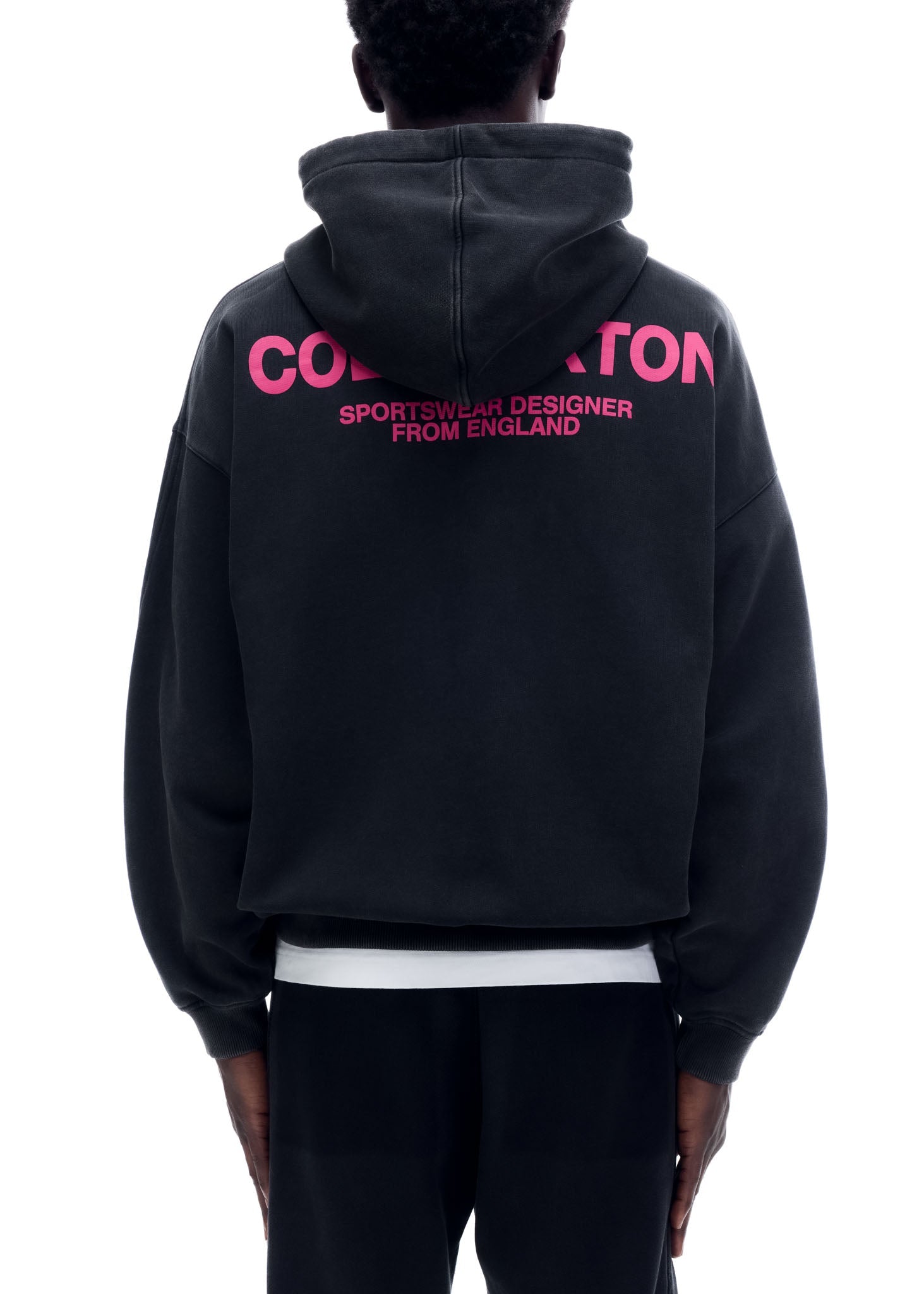 CB SPORTSWEAR HOODIE - VINTAGE BLACK / PINK