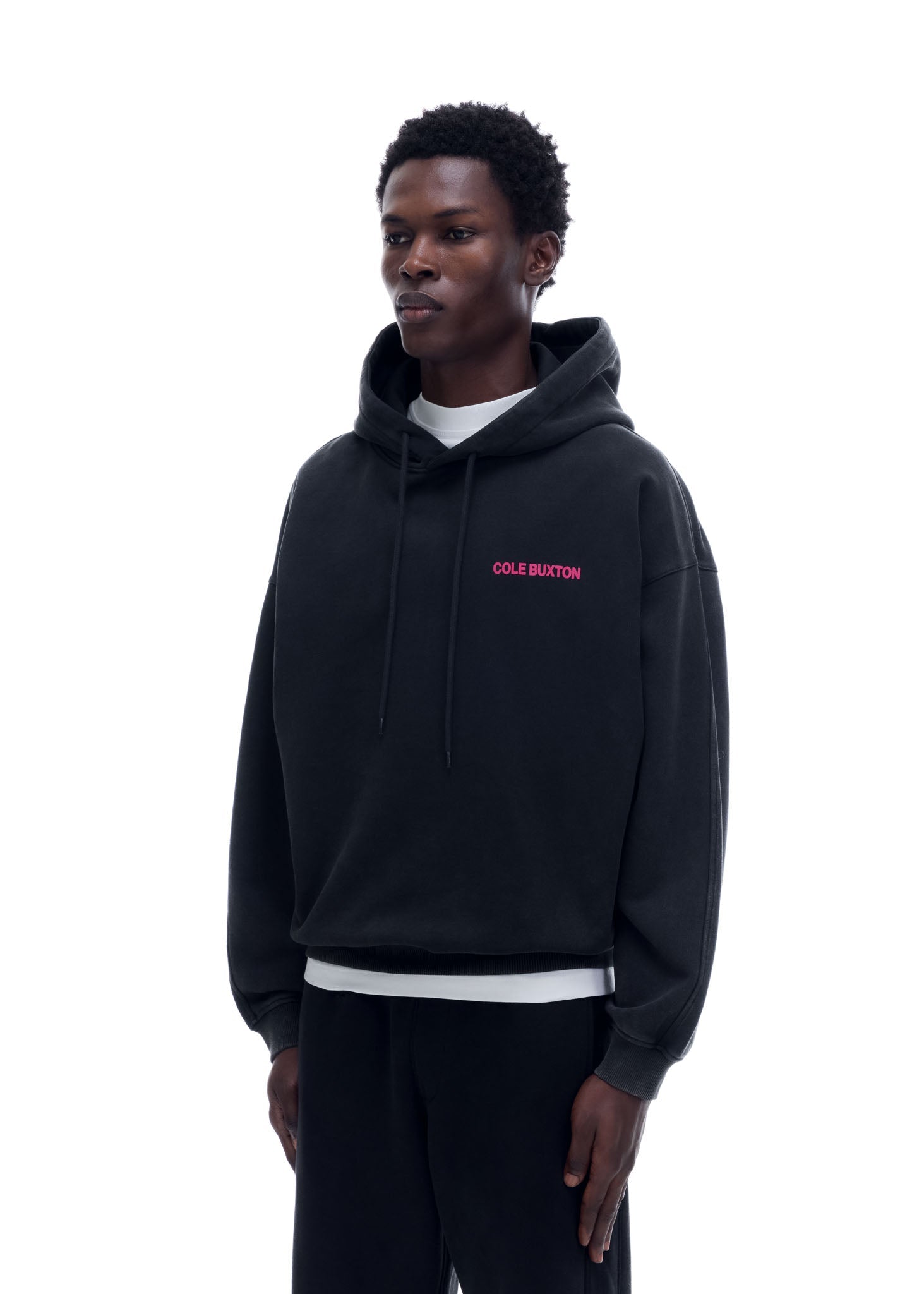 CB SPORTSWEAR HOODIE - VINTAGE BLACK / PINK