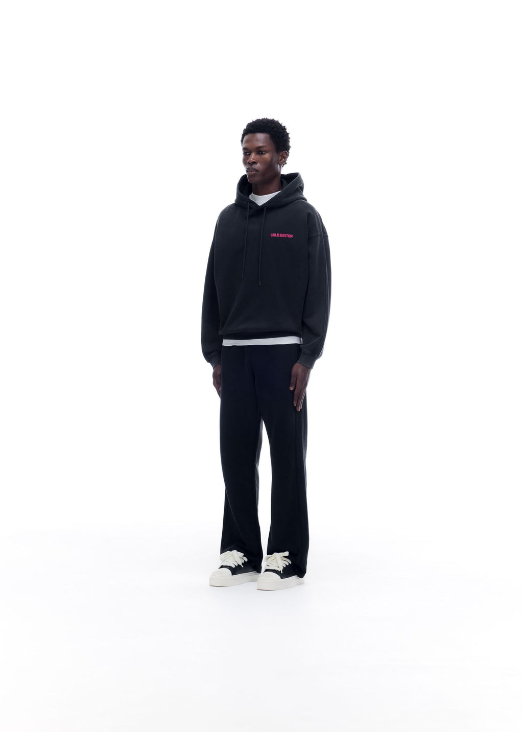 CB SPORTSWEAR HOODIE - VINTAGE BLACK / PINK
