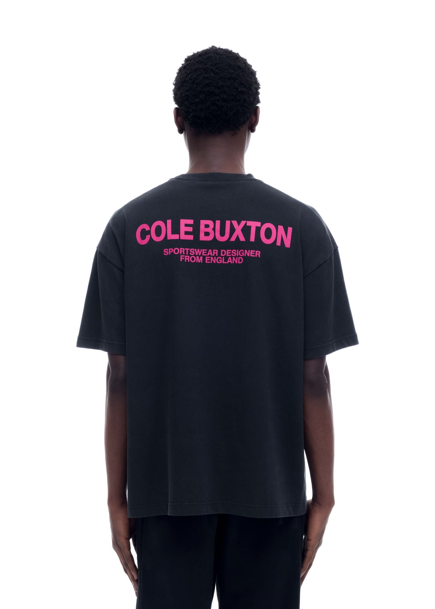 CB SPORTSWEAR T-SHIRT - VINTAGE BLACK / PINK