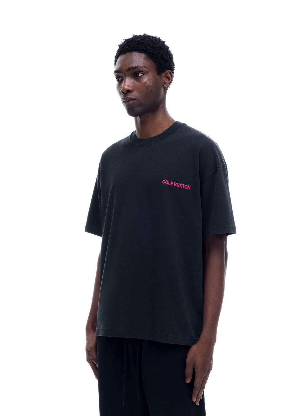CB SPORTSWEAR T-SHIRT - VINTAGE BLACK / PINK
