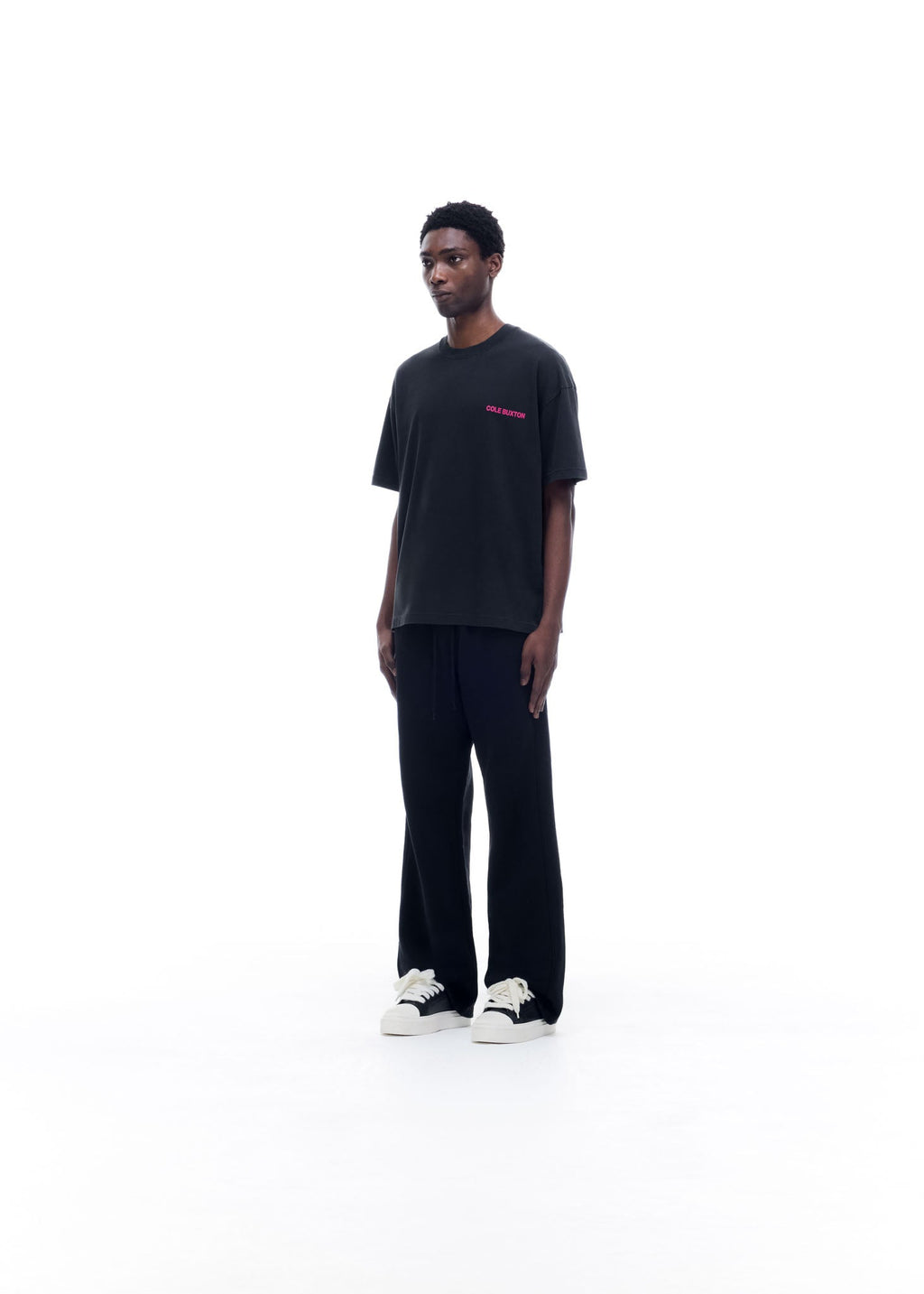 CB SPORTSWEAR T-SHIRT - VINTAGE BLACK / PINK