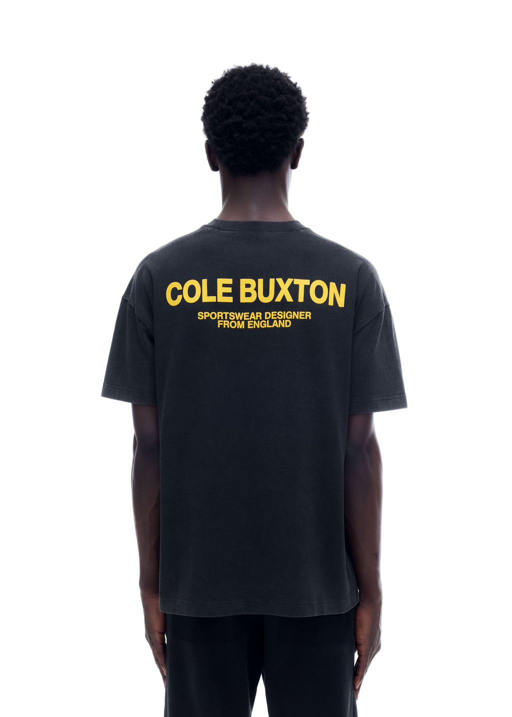 CB SPORTSWEAR T-SHIRT - VINTAGE BLACK / YELLOW
