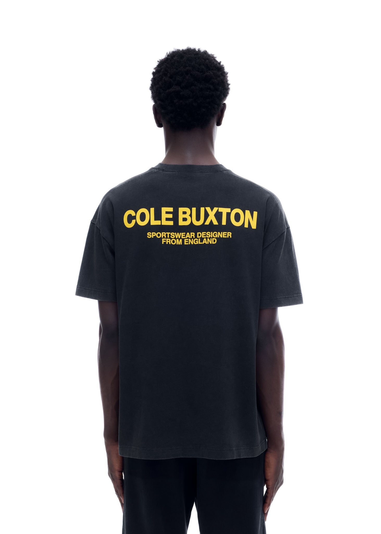 CB SPORTSWEAR T-SHIRT - VINTAGE BLACK / YELLOW