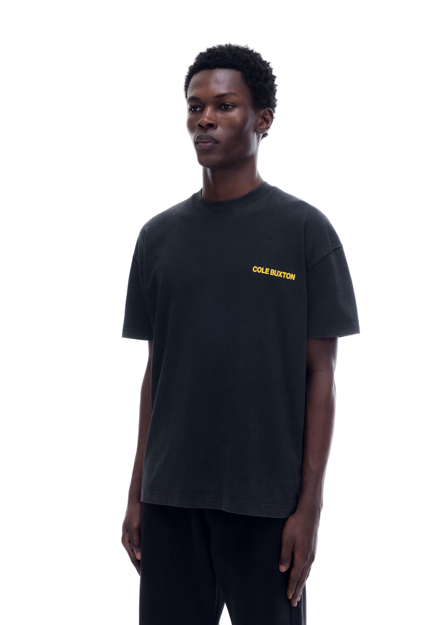 CB SPORTSWEAR T-SHIRT - VINTAGE BLACK / YELLOW