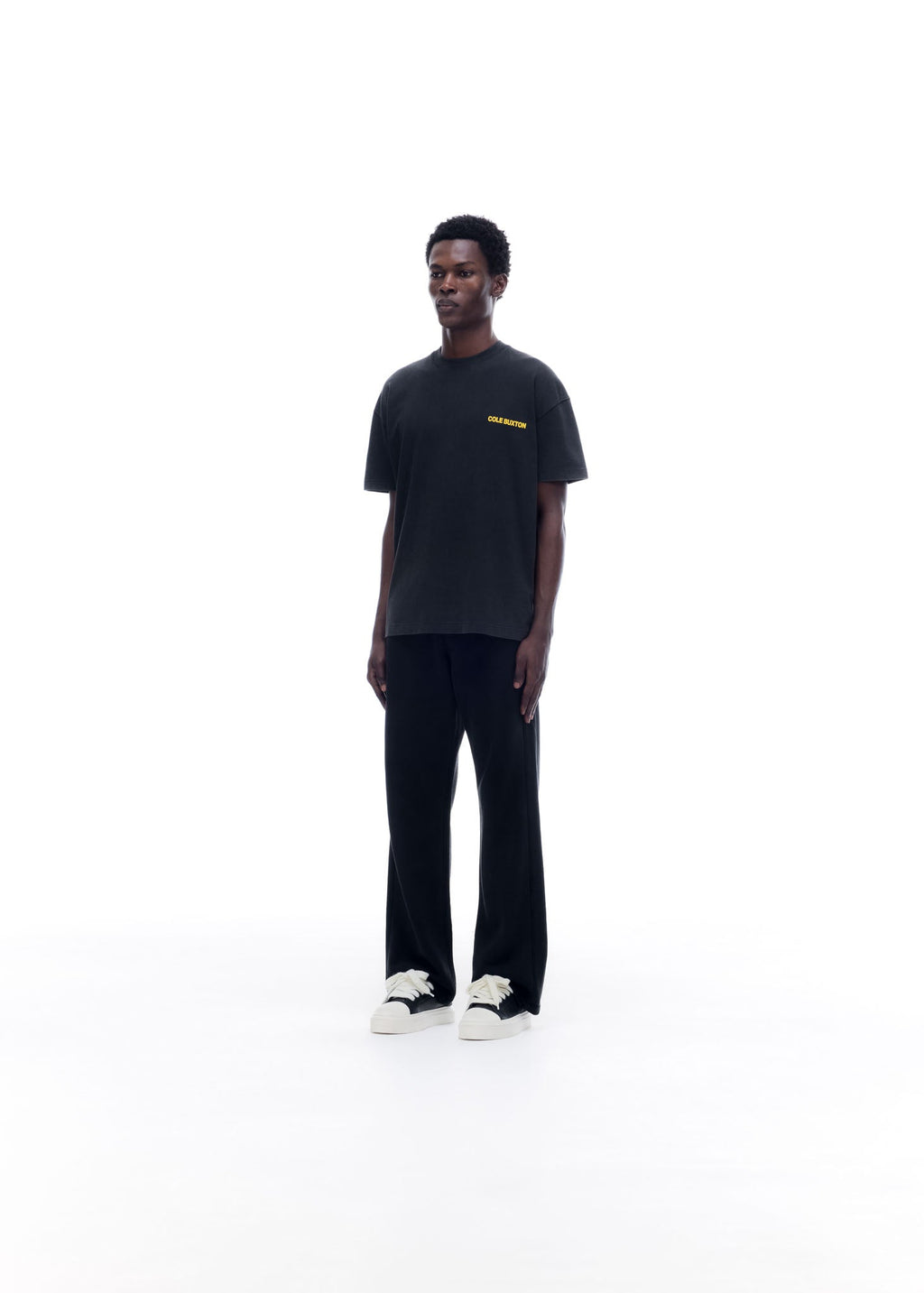 CB SPORTSWEAR T-SHIRT - VINTAGE BLACK / YELLOW