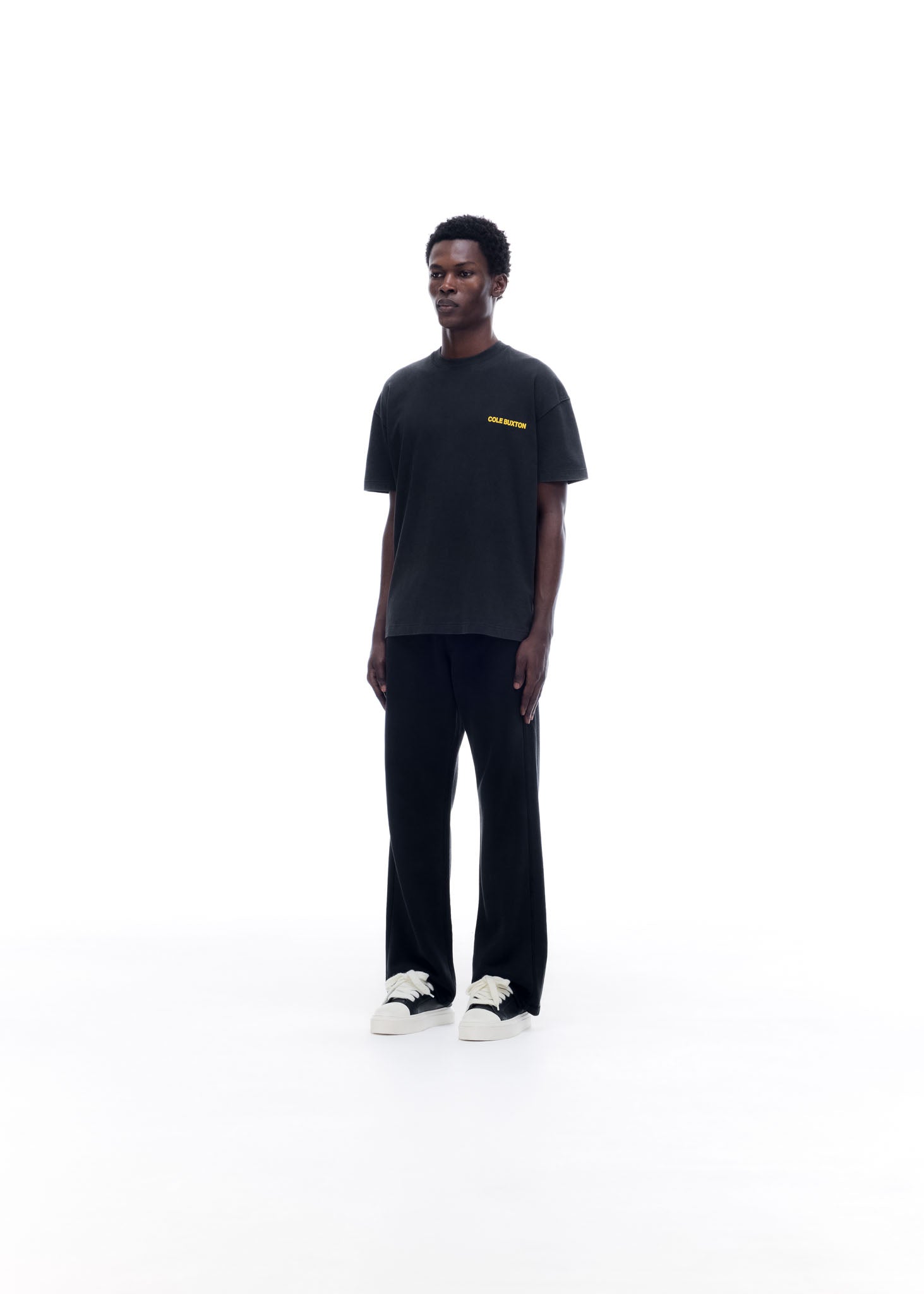 CB SPORTSWEAR T-SHIRT - VINTAGE BLACK / YELLOW