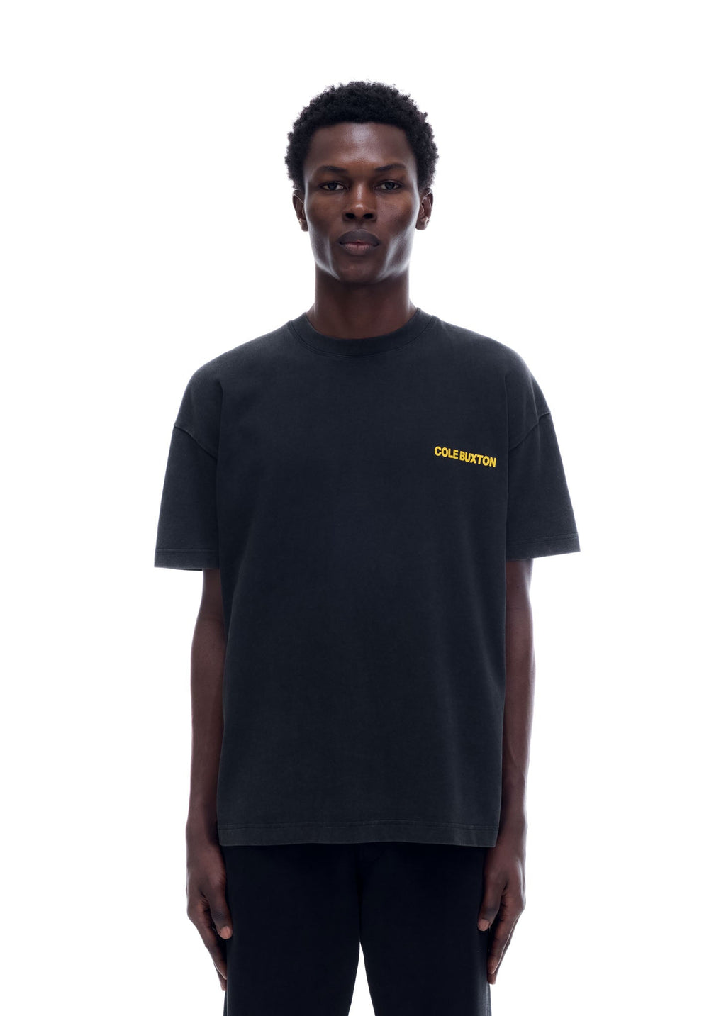 CB SPORTSWEAR T-SHIRT - VINTAGE BLACK / YELLOW