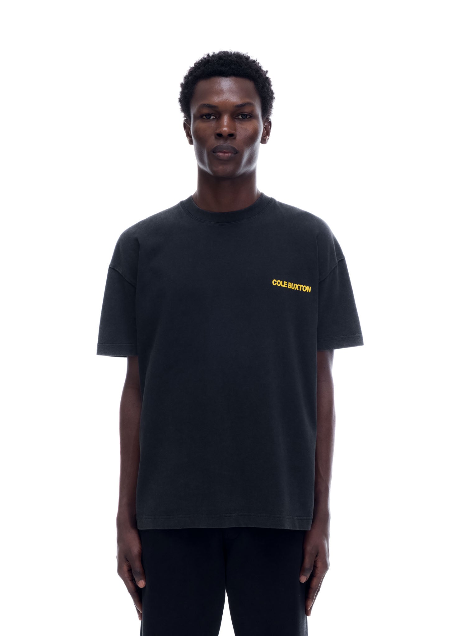 CB SPORTSWEAR T-SHIRT - VINTAGE BLACK / YELLOW