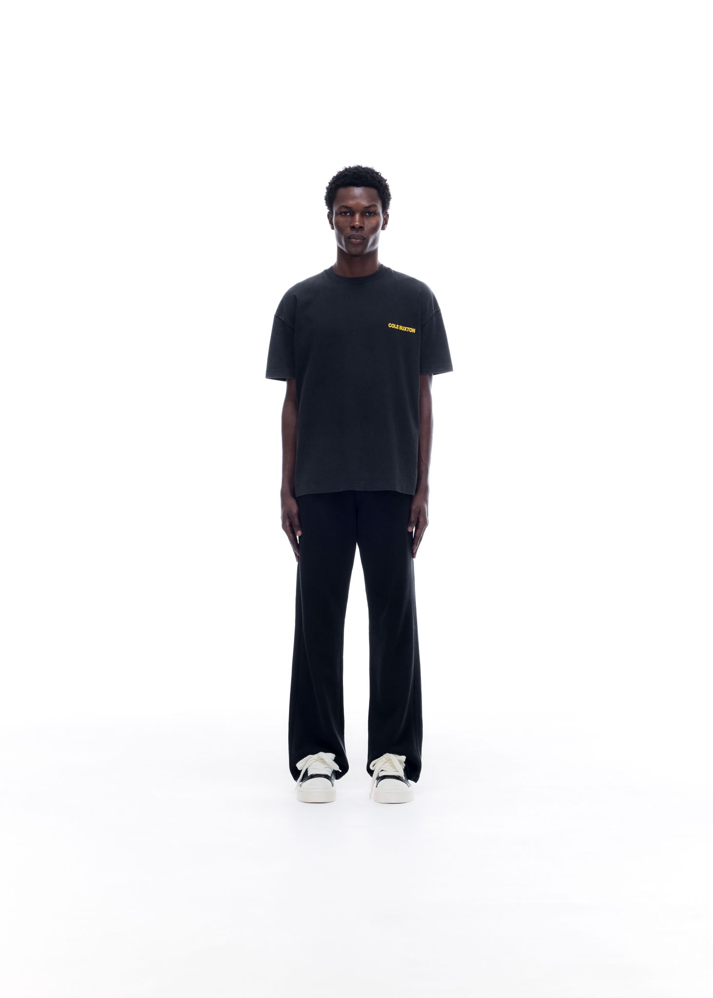 CB SPORTSWEAR T-SHIRT - VINTAGE BLACK / YELLOW