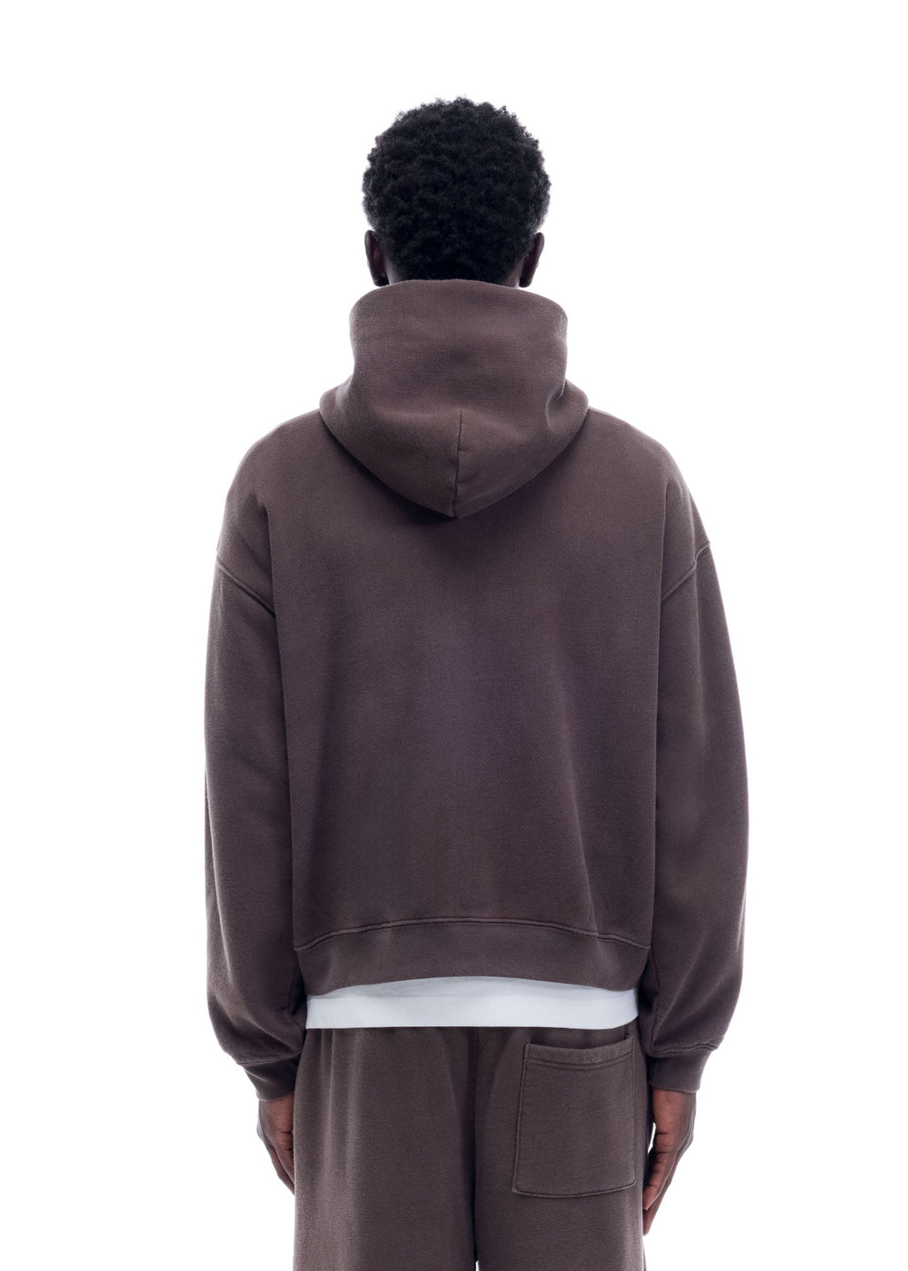 VINTAGE MINI LOGO ZIP HOODIE - VINTAGE BROWN