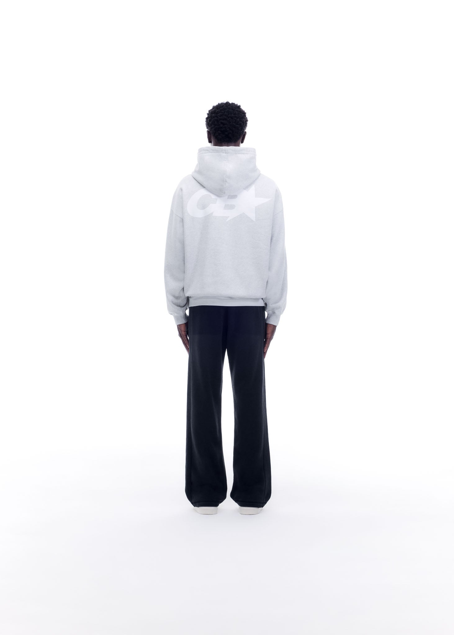 CB STAR RACING HOODIE - LIGHT GREY MARL