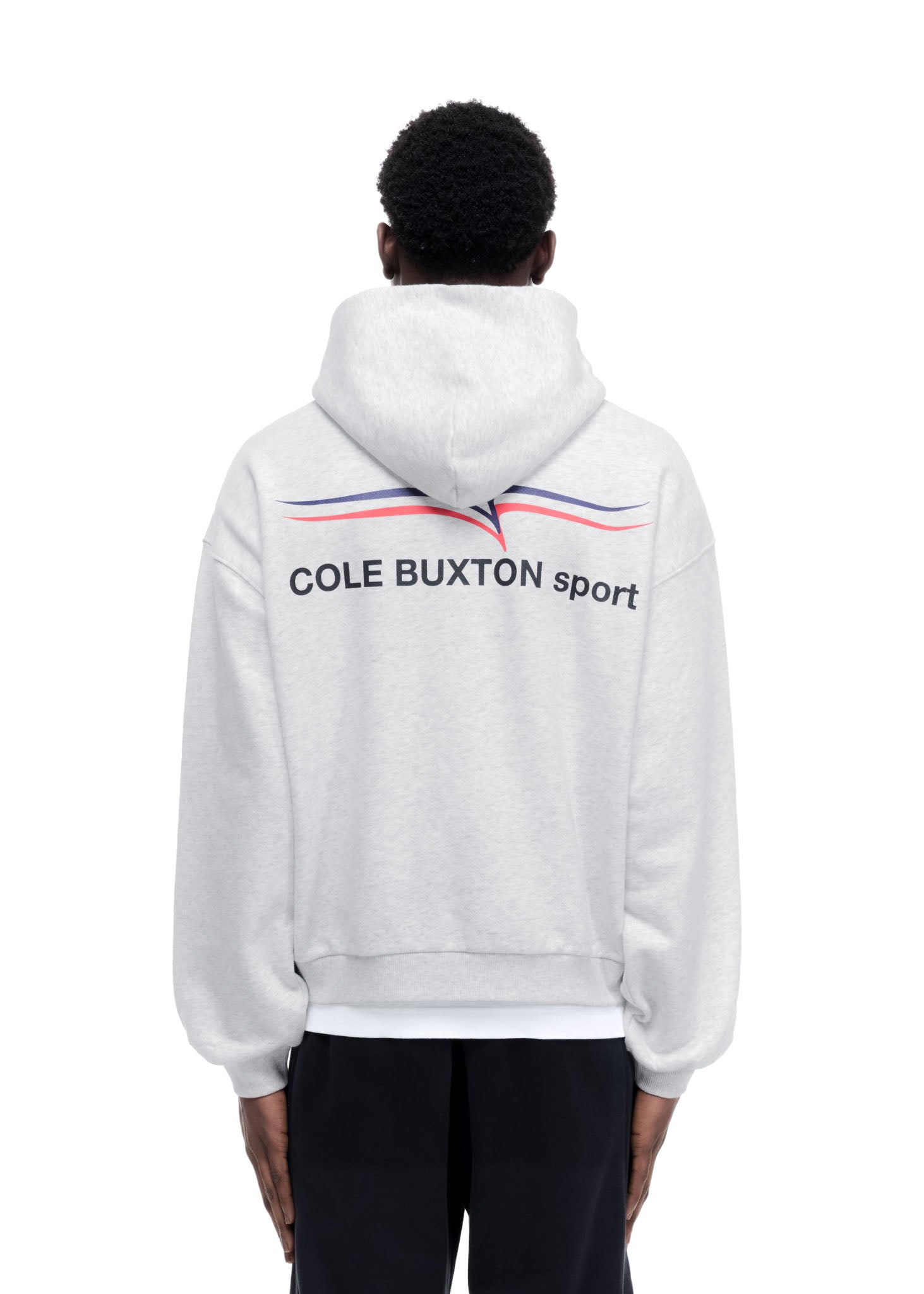 COLE BUXTON SPORT ZIPPED HOODIE - LIGHT GREY MARL