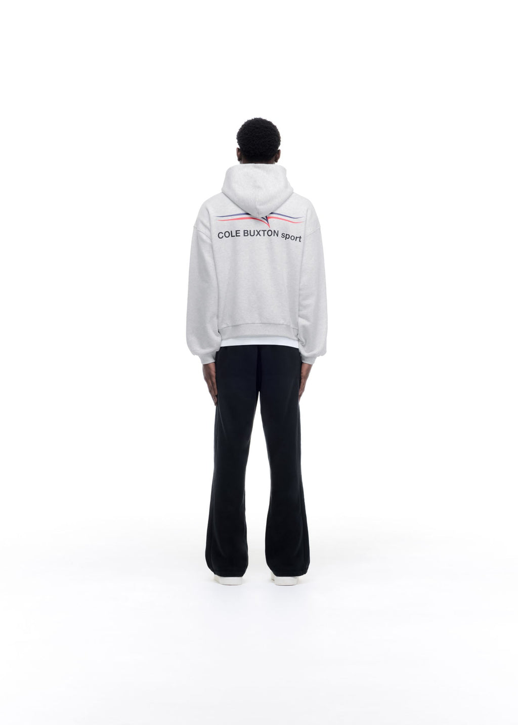 COLE BUXTON SPORT ZIPPED HOODIE - LIGHT GREY MARL