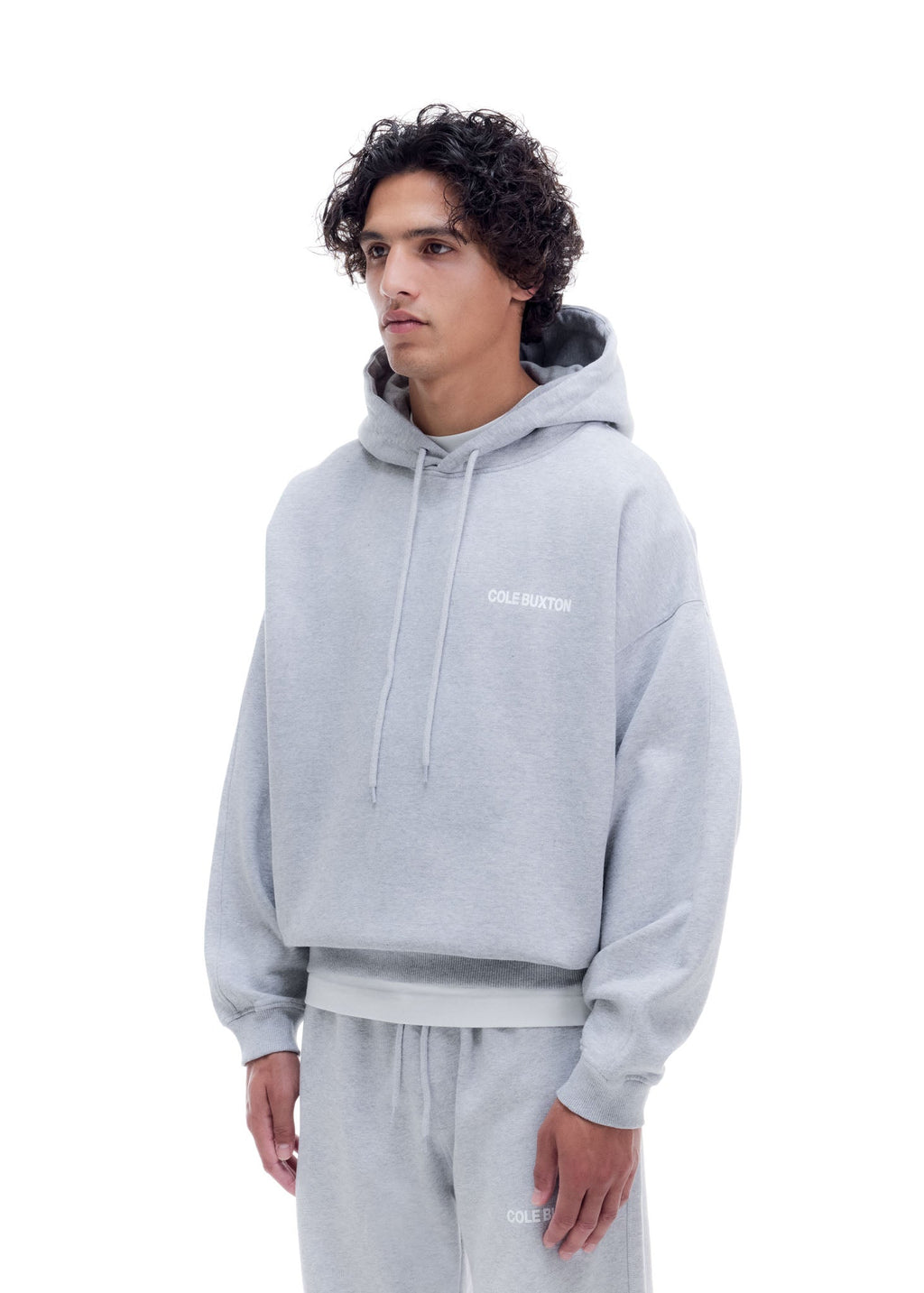 CB SPORTSWEAR HOODIE - LIGHT GREY MARL