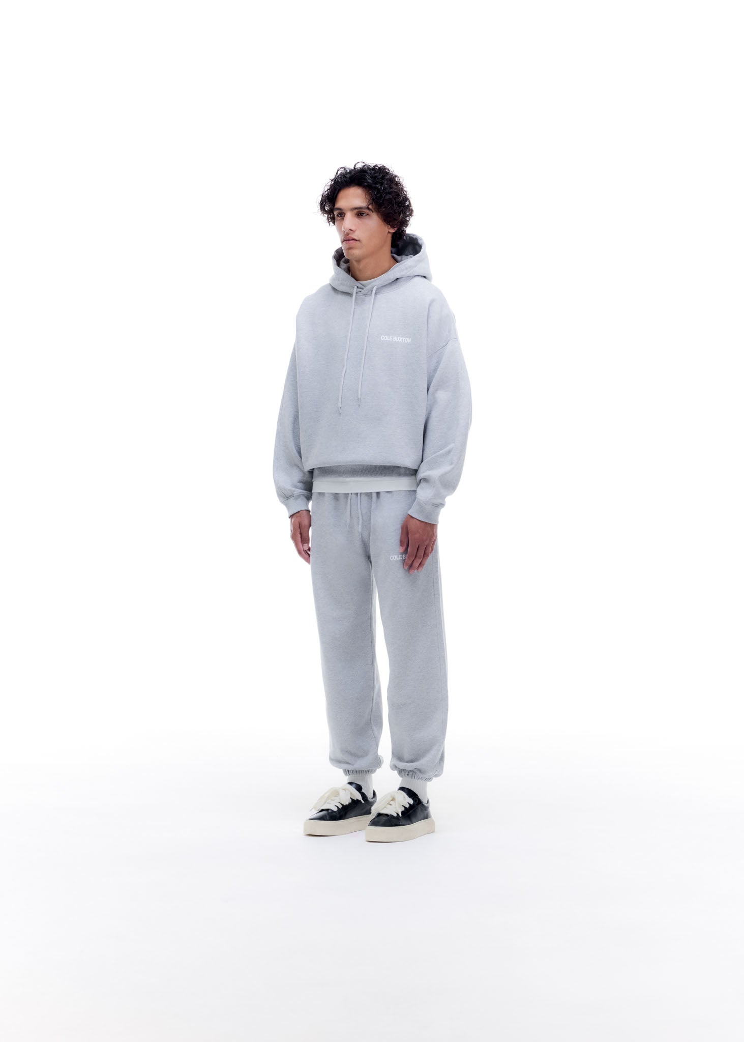 CB SPORTSWEAR HOODIE - LIGHT GREY MARL