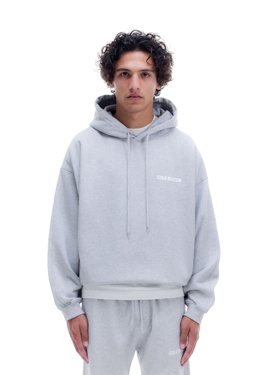 CB SPORTSWEAR HOODIE - LIGHT GREY MARL