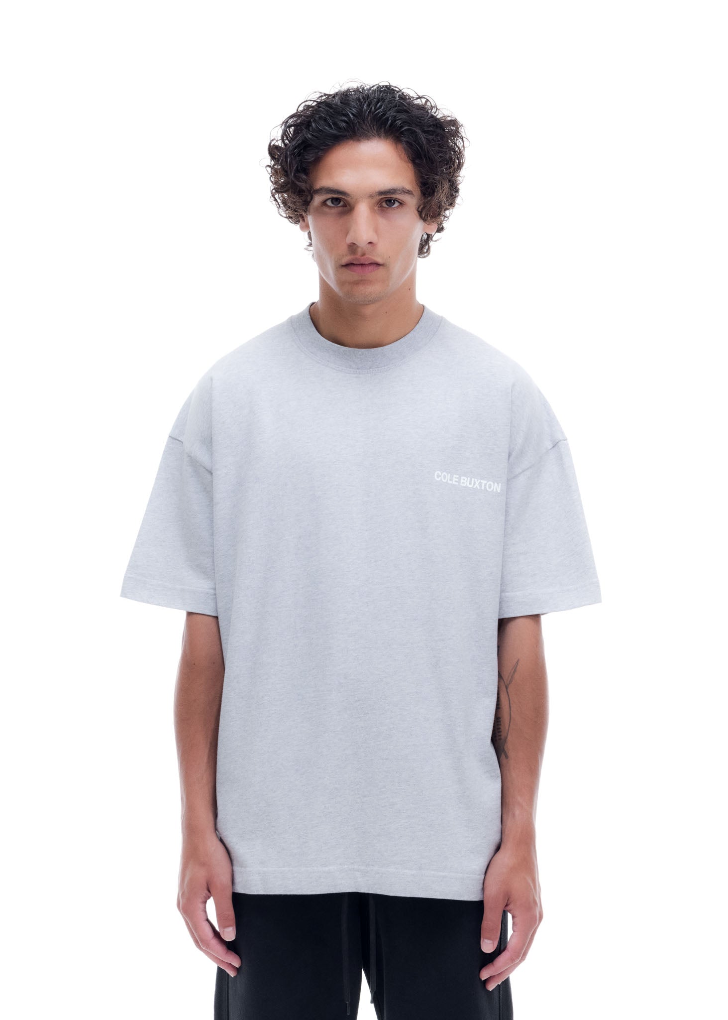 CB SPORTSWEAR T-SHIRT - LIGHT GREY MARL