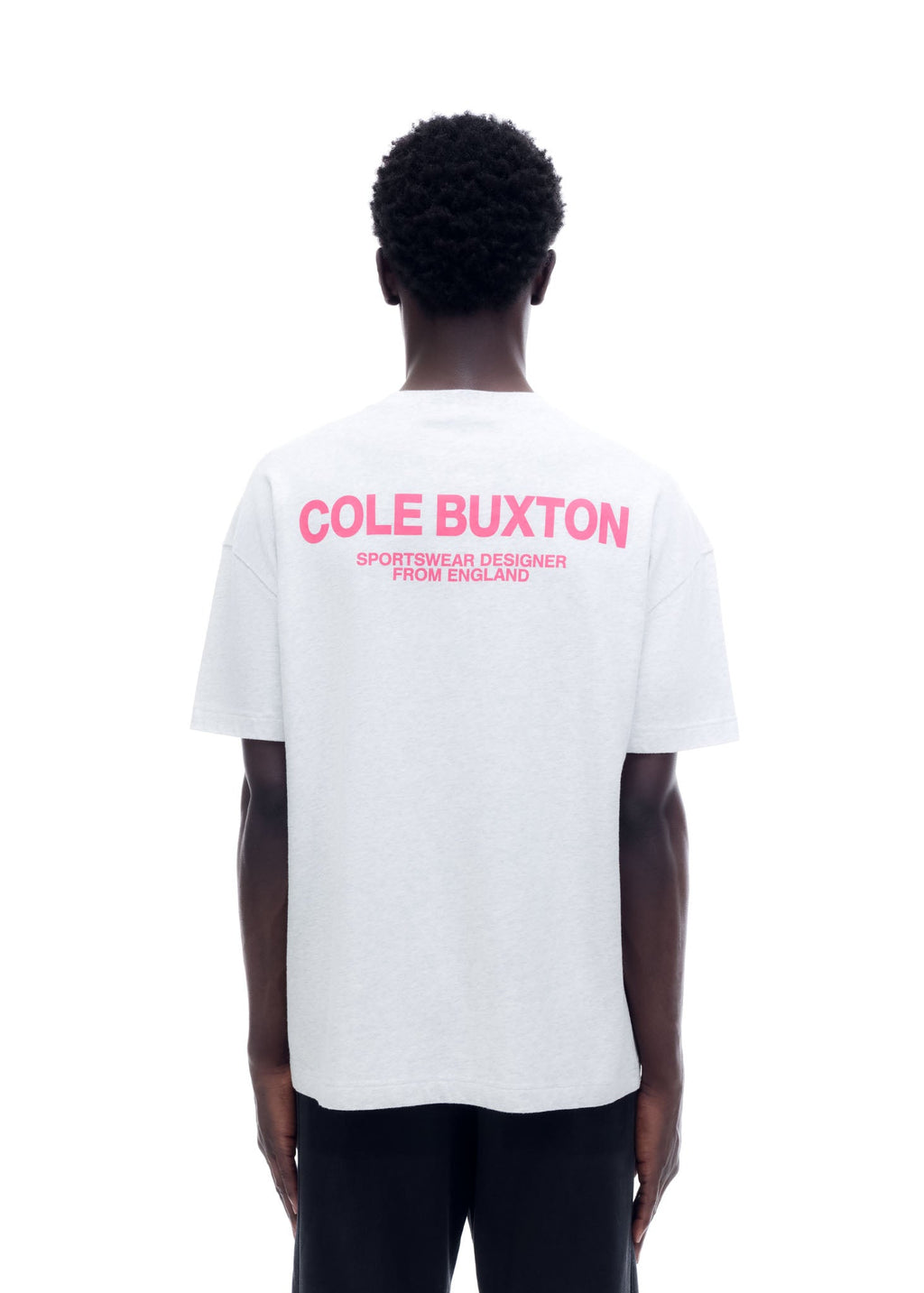 CB SPORTSWEAR T-SHIRT - LIGHT GREY MARL / PINK