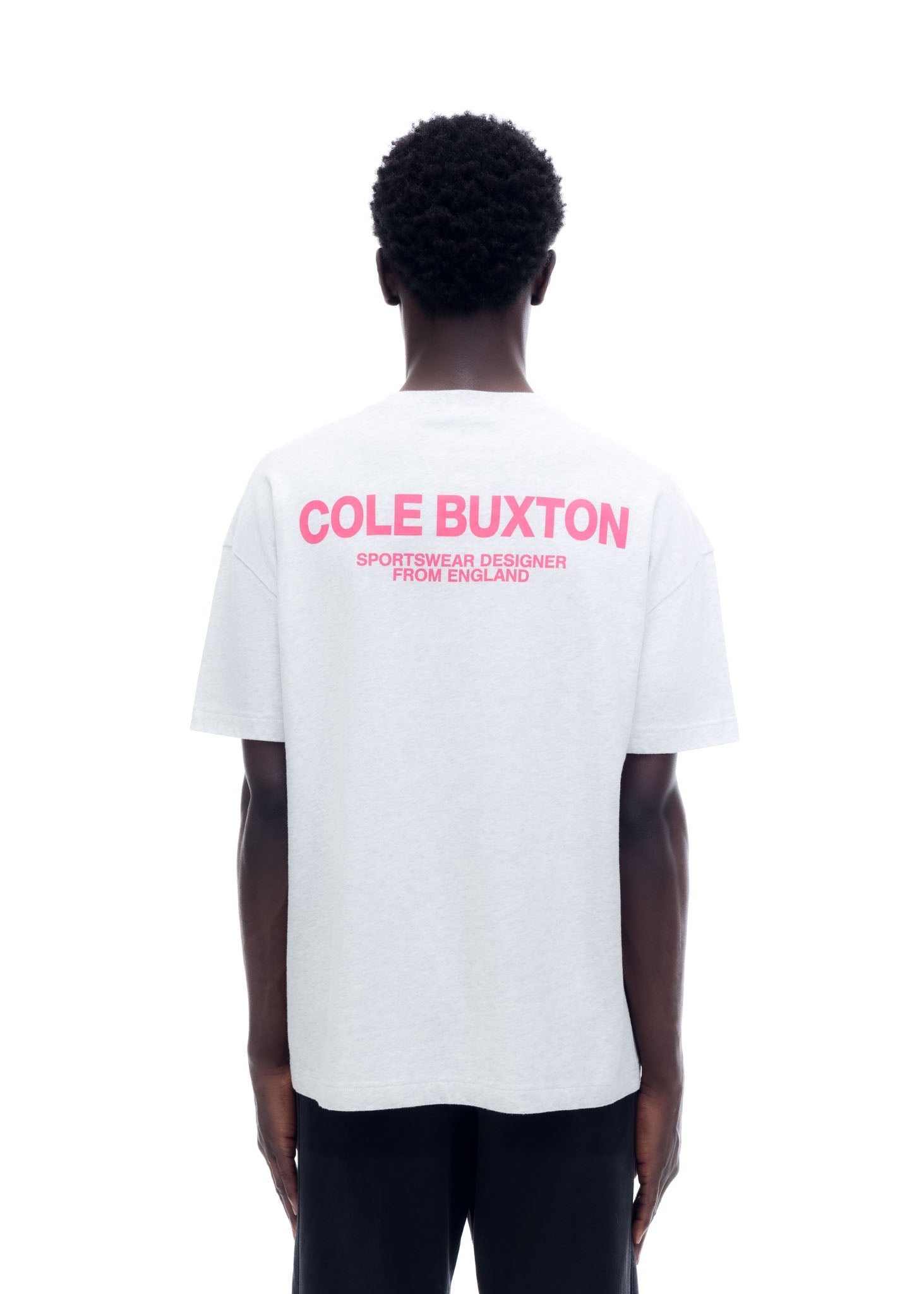 CB SPORTSWEAR T-SHIRT - LIGHT GREY MARL / PINK