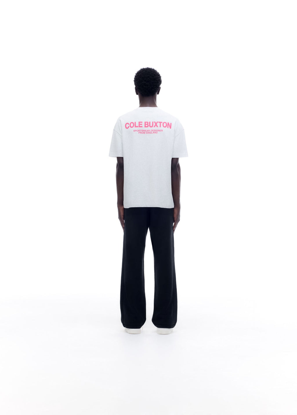 CB SPORTSWEAR T-SHIRT - LIGHT GREY MARL / PINK