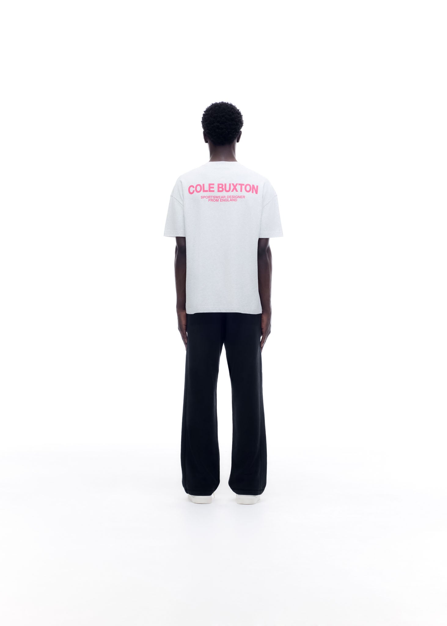 CB SPORTSWEAR T-SHIRT - LIGHT GREY MARL / PINK