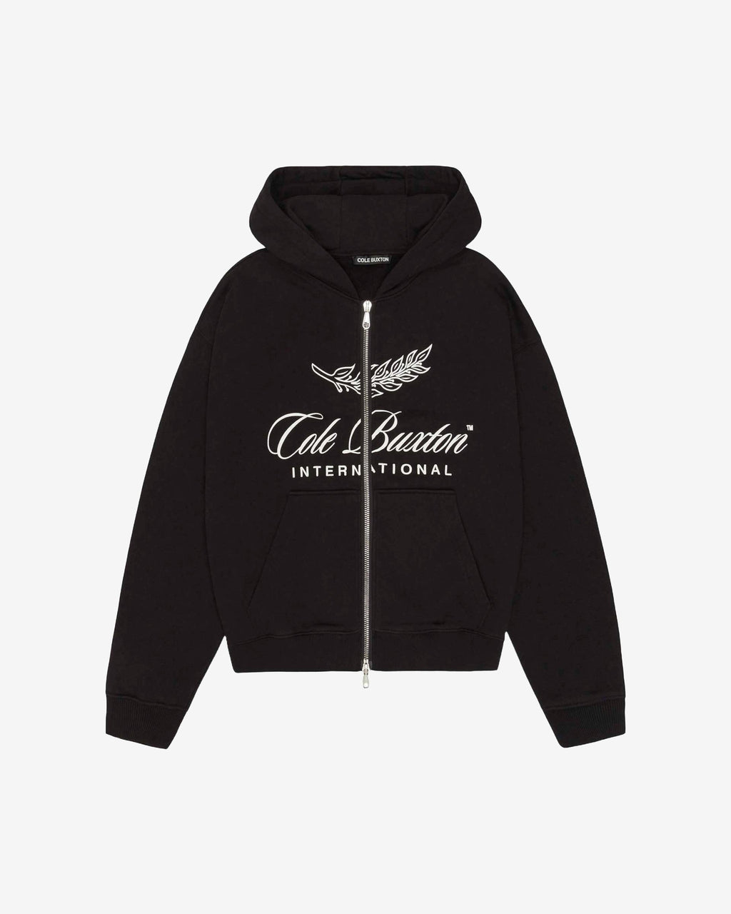 INTERNATIONALER HOODIE MIT REISSVERSCHLUSS – SCHWARZ