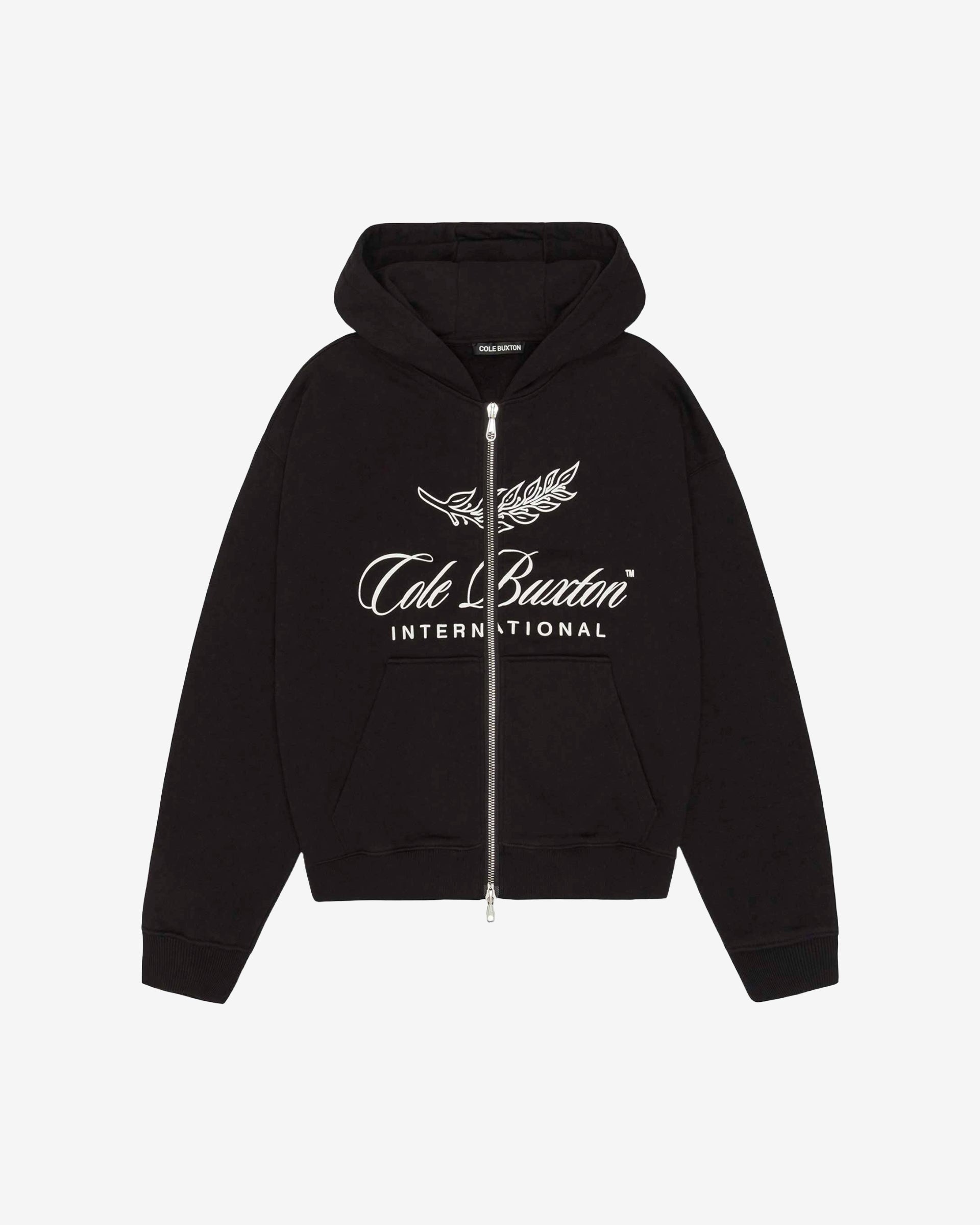INTERNATIONALER HOODIE MIT REISSVERSCHLUSS – SCHWARZ