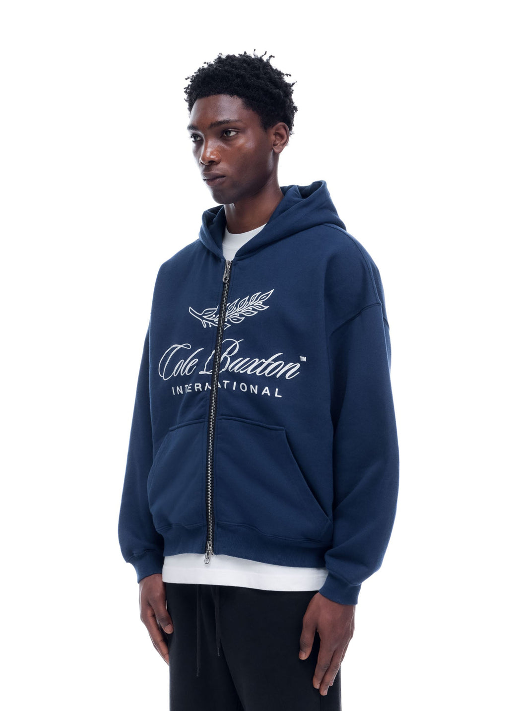 INTERNATIONAL ZIPPED HOODIE - NAVY