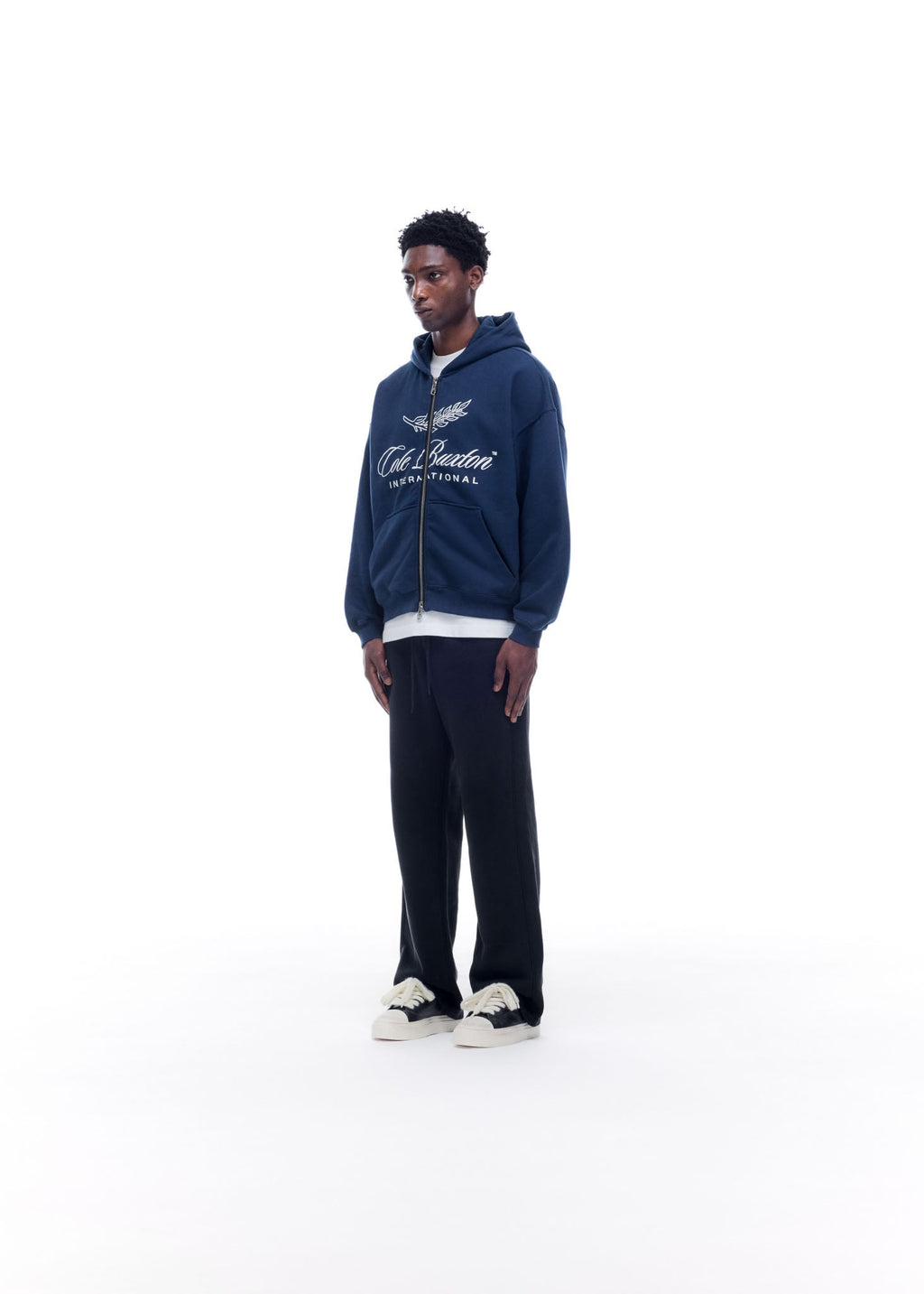INTERNATIONAL ZIPPED HOODIE - NAVY