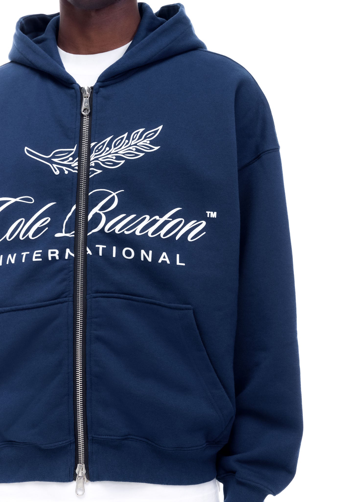 INTERNATIONAL ZIPPED HOODIE - NAVY