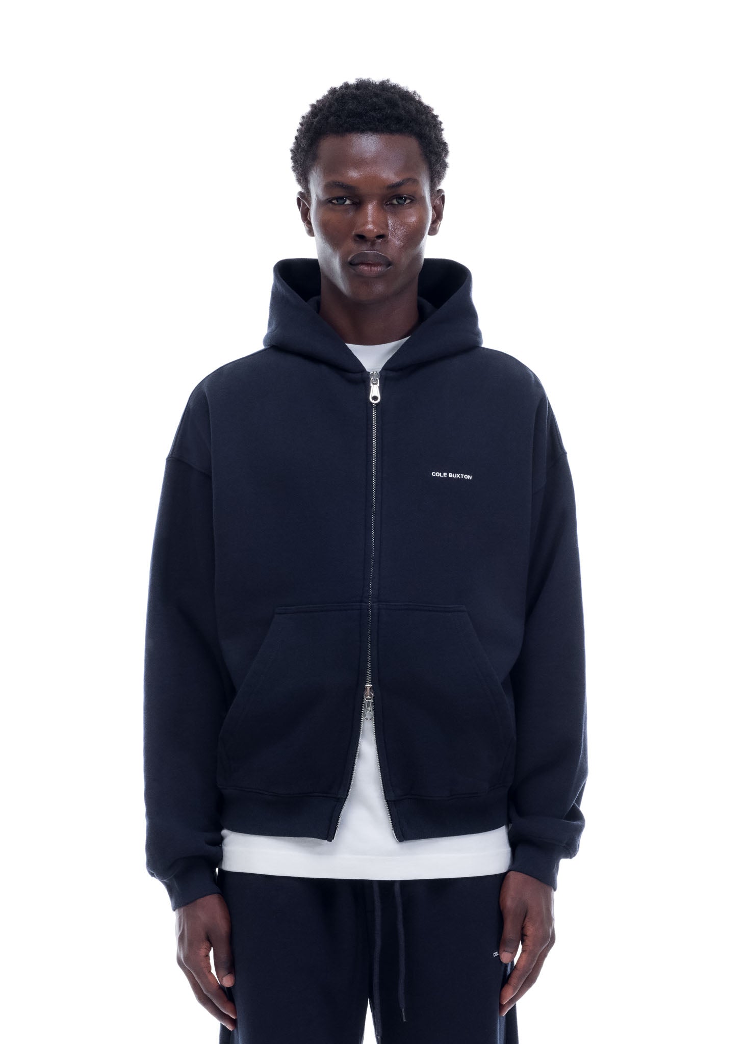VINTAGE MINI LOGO ZIP HOODIE - VINTAGE NAVY