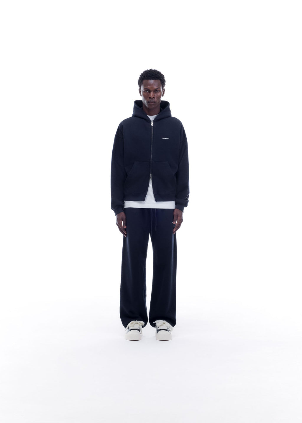 VINTAGE MINI LOGO ZIP HOODIE - VINTAGE NAVY